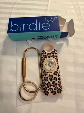 Birdie Leopard Print Phone Holster with Gold Keyring (Original)